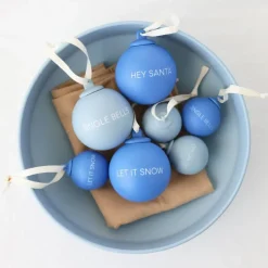 XMAS Stories christmas bauble Ø4 cm 4 parts, Cobalt blue-light blue