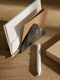 Yama letter stand, Blackened aluminum