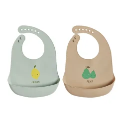 Yummy bib 2-pack, Minty-camel