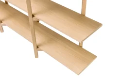Zig Zag shelf Media 194x57 cm, Oak