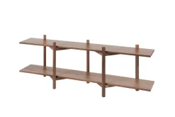 Zig Zag shelf Media 194x57 cm, Walnut