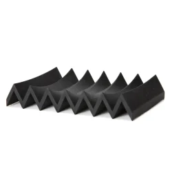 Zigzag soap dish, black