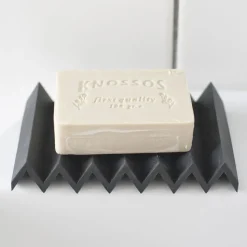 Zigzag soap dish, black